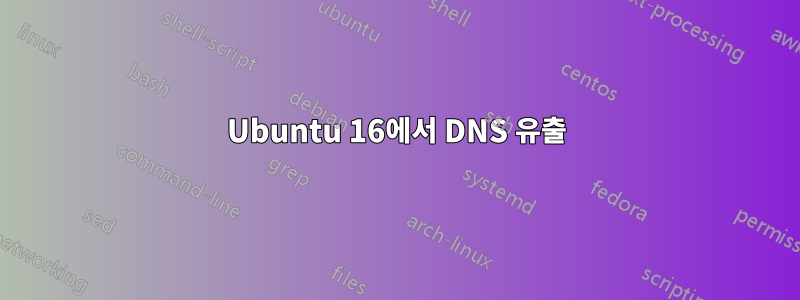 Ubuntu 16에서 DNS 유출