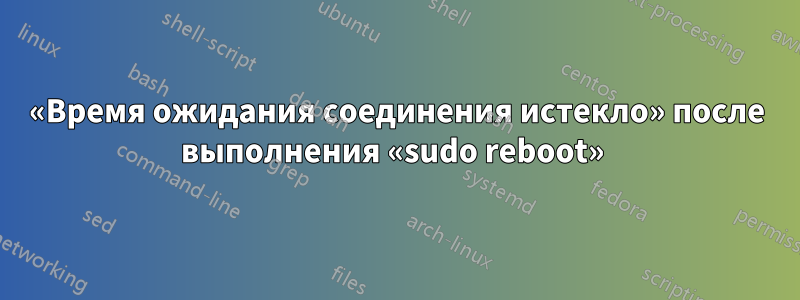 «Время ожидания соединения истекло» после выполнения «sudo reboot» 