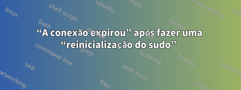 “A conexão expirou” após fazer uma “reinicialização do sudo” 