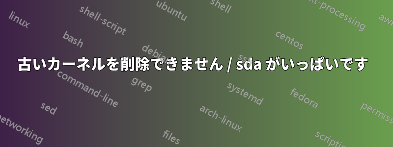 古いカーネルを削除できません / sda がいっぱいです 