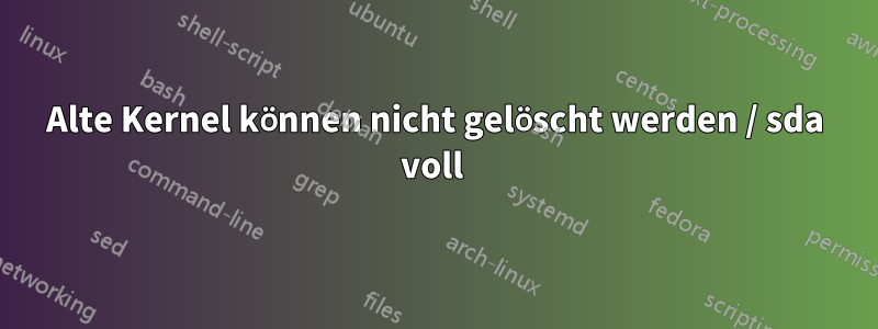 Alte Kernel können nicht gelöscht werden / sda voll 