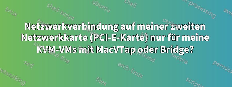 Netzwerkverbindung auf meiner zweiten Netzwerkkarte (PCI-E-Karte) nur für meine KVM-VMs mit MacVTap oder Bridge?