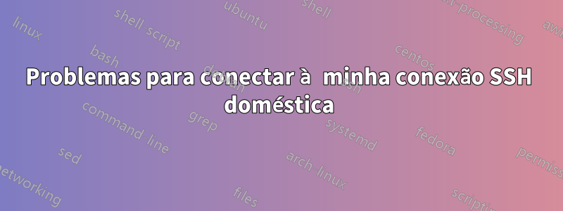 Problemas para conectar à minha conexão SSH doméstica