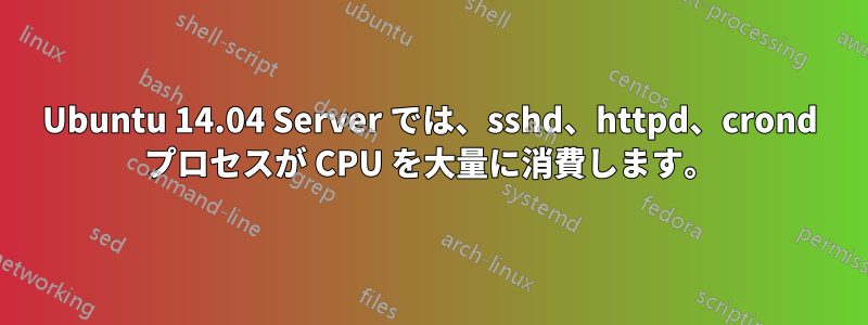 Ubuntu 14.04 Server では、sshd、httpd、crond プロセスが CPU を大量に消費します。