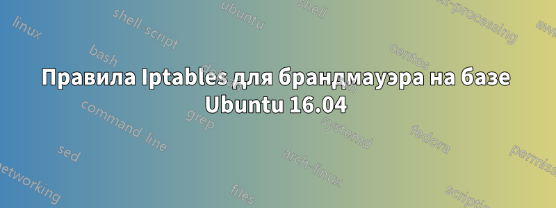 Правила Iptables для брандмауэра на базе Ubuntu 16.04