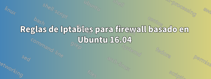 Reglas de Iptables para firewall basado en Ubuntu 16.04