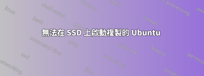 無法在 SSD 上啟動複製的 Ubuntu