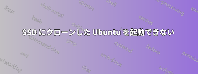 SSD にクローンした Ubuntu を起動できない