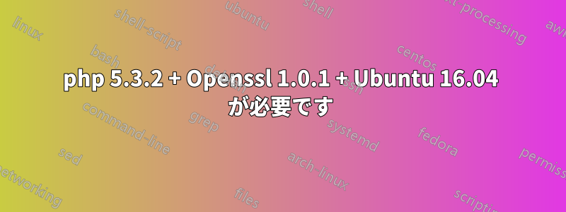 php 5.3.2 + Openssl 1.0.1 + Ubuntu 16.04 が必要です