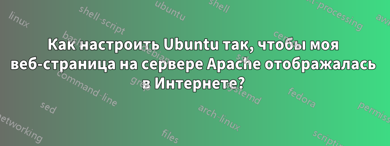 Как настроить Ubuntu так, чтобы моя веб-страница на сервере Apache отображалась в Интернете?