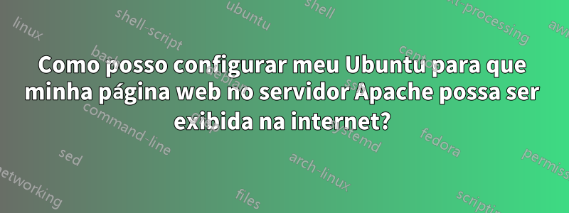 Como posso configurar meu Ubuntu para que minha página web no servidor Apache possa ser exibida na internet?