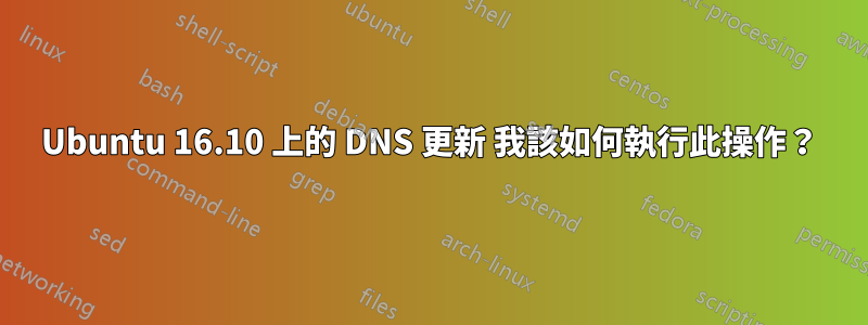 Ubuntu 16.10 上的 DNS 更新 我該如何執行此操作？