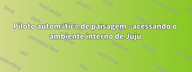 Piloto automático de paisagem - acessando o ambiente interno de Juju