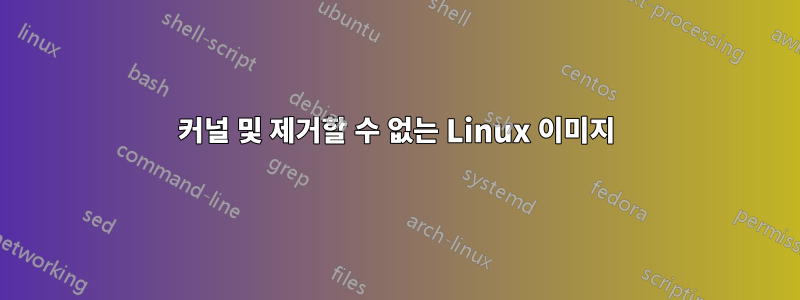 커널 및 제거할 수 없는 Linux 이미지