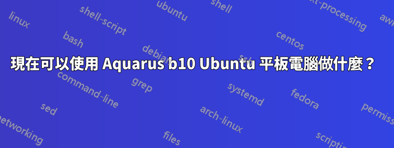 現在可以使用 Aquarus b10 Ubuntu 平板電腦做什麼？ 