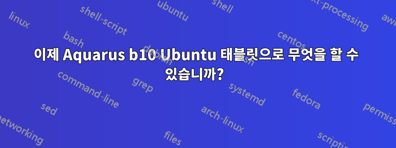 이제 Aquarus b10 Ubuntu 태블릿으로 무엇을 할 수 있습니까? 