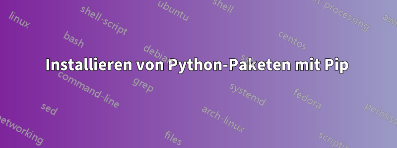 Installieren von Python-Paketen mit Pip