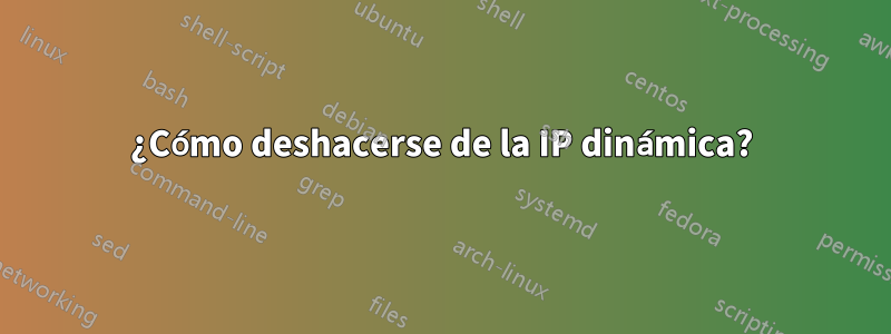 ¿Cómo deshacerse de la IP dinámica?