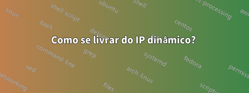 Como se livrar do IP dinâmico?