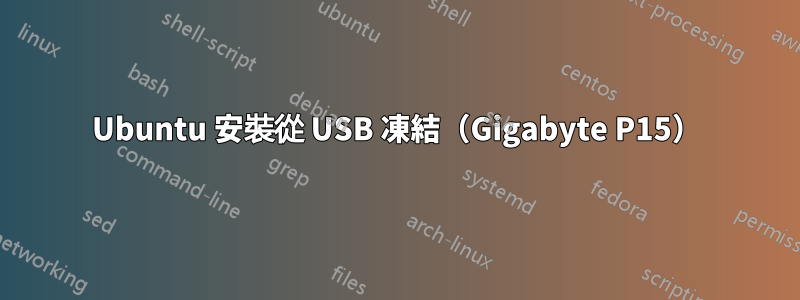 Ubuntu 安裝從 USB 凍結（Gigabyte P15）