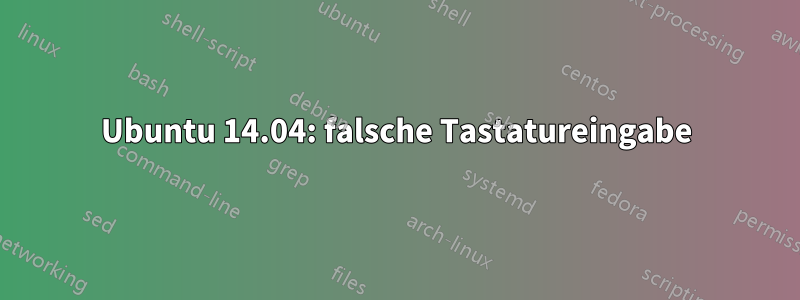 Ubuntu 14.04: falsche Tastatureingabe