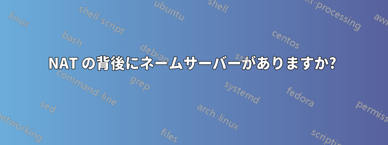 NAT の背後にネームサーバーがありますか?