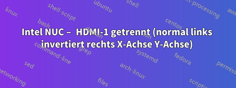 Intel NUC – HDMI-1 getrennt (normal links invertiert rechts X-Achse Y-Achse)