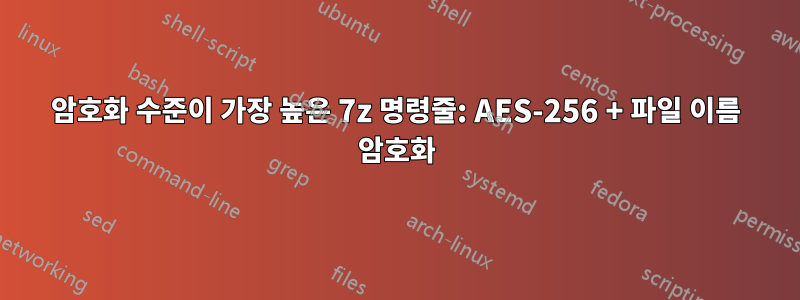 암호화 수준이 가장 높은 7z 명령줄: AES-256 + 파일 이름 암호화