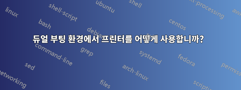 듀얼 부팅 환경에서 프린터를 어떻게 사용합니까? 