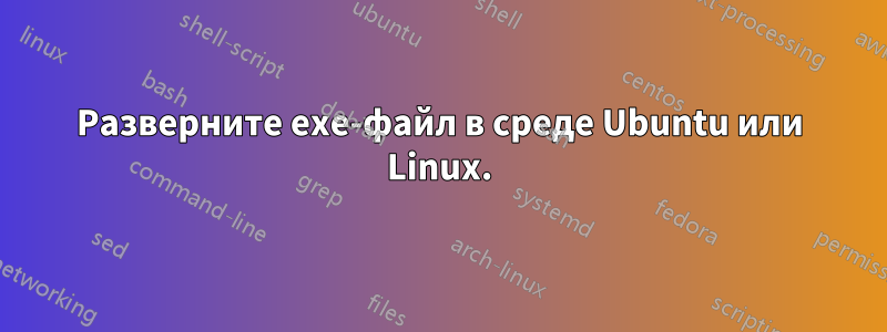 Разверните exe-файл в среде Ubuntu или Linux.
