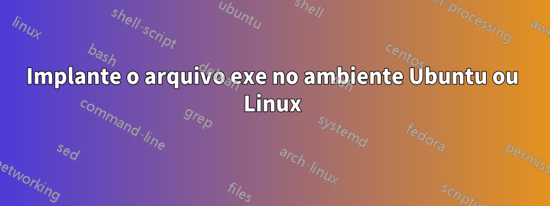 Implante o arquivo exe no ambiente Ubuntu ou Linux