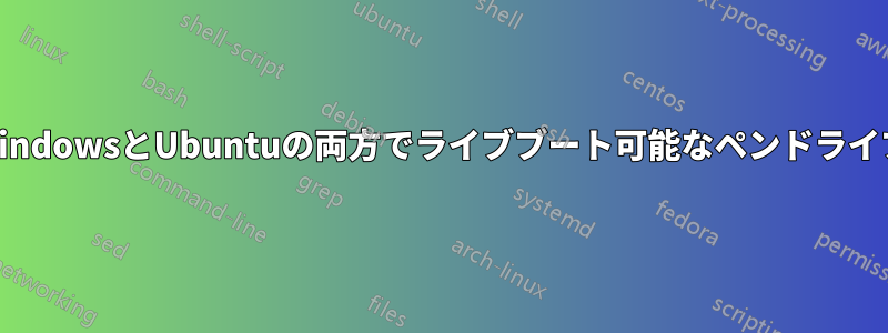 WindowsとUbuntuの両方でライブブート可能なペンドライブ