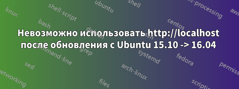 Невозможно использовать http://localhost после обновления с Ubuntu 15.10 -> 16.04