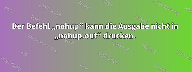 Der Befehl „nohup“ kann die Ausgabe nicht in „nohup.out“ drucken.