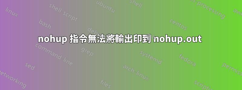 nohup 指令無法將輸出印到 nohup.out