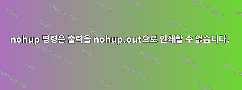 nohup 명령은 출력을 nohup.out으로 인쇄할 수 없습니다.