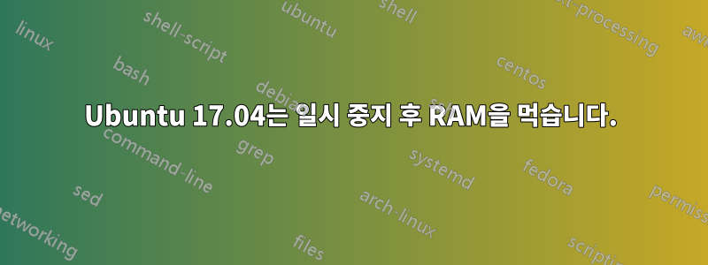 Ubuntu 17.04는 일시 중지 후 RAM을 먹습니다.