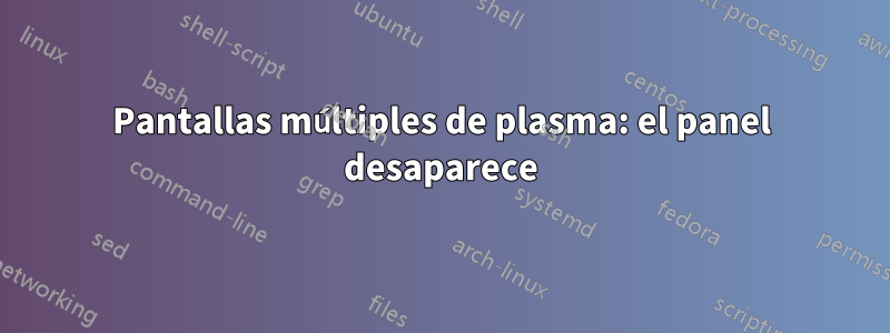 Pantallas múltiples de plasma: el panel desaparece