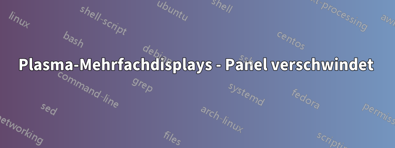 Plasma-Mehrfachdisplays - Panel verschwindet