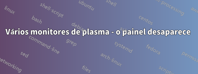 Vários monitores de plasma - o painel desaparece