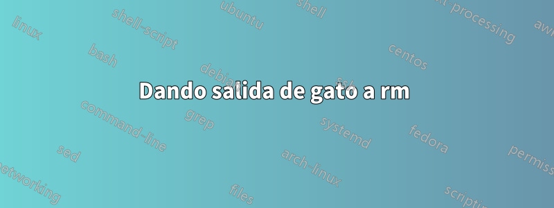 Dando salida de gato a rm