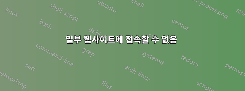 일부 웹사이트에 접속할 수 없음