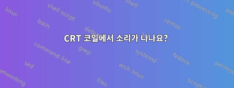 CRT 코일에서 소리가 나나요?