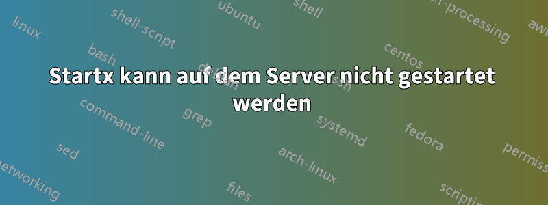 Startx kann auf dem Server nicht gestartet werden