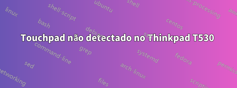 Touchpad não detectado no Thinkpad T530