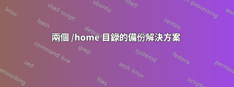 兩個 /home 目錄的備份解決方案