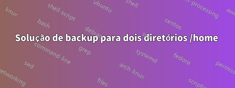 Solução de backup para dois diretórios /home
