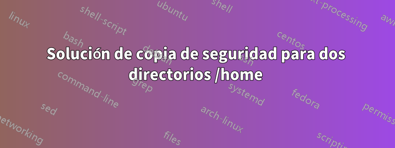Solución de copia de seguridad para dos directorios /home