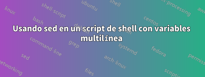 Usando sed en un script de shell con variables multilínea