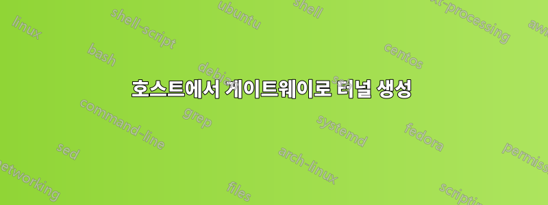 호스트에서 게이트웨이로 터널 생성